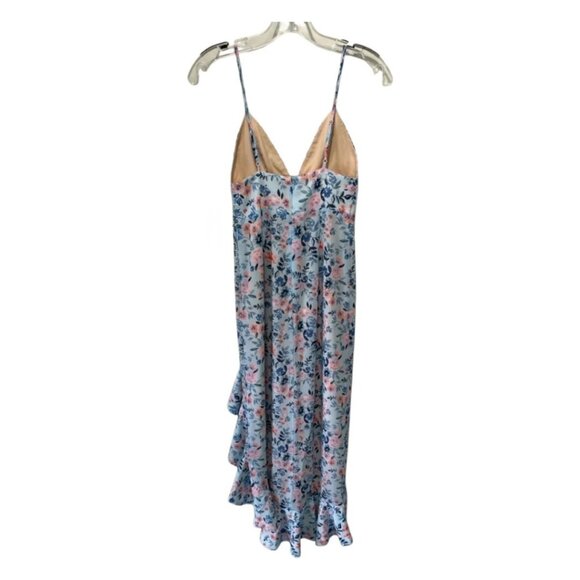 NEW Lovers + Friends Ahamani Meadow Floral Gown Revolve Blue Hi-Low Size Small - Picture 9 of 9